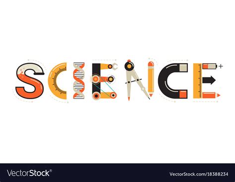 Science banner typography and background Vector Image