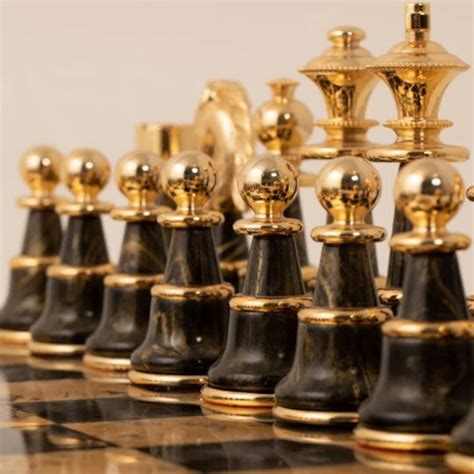 Real Gold/silver Covered Chess Pieces With Wooden Chessboard - Etsy