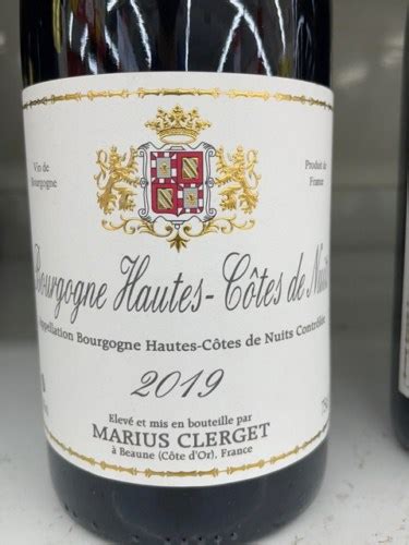 Marius Clerget Bourgogne Hautes Côtes de Nuits Vivino Brasil