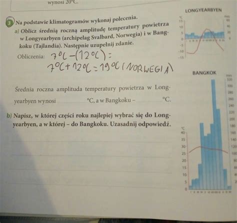 Na Podstawie Klimatogram W Wykonaj Polecenia A Oblicz Redni Roczn