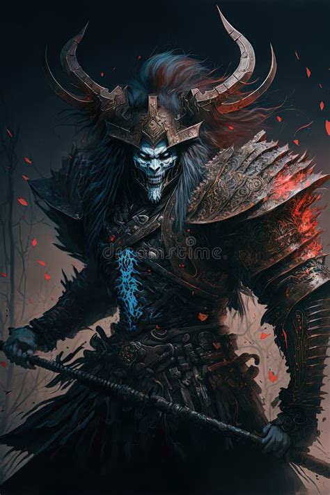 Ghost Warrior Samurai In Heavy Armour Ronin Samurai Fantasy Character