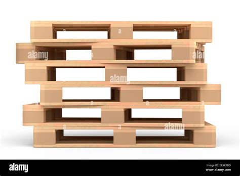 Jeu de palettes en bois pour le stockage de cargaison d entrepôt isolé