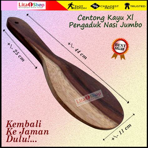 Jual Centong Kayu Xl Sendok Nasi Kayu Pengaduk Nasi Kayu Kota