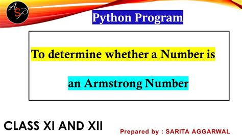 Python Program For Armstrong Number Armstrong Number In Python Class 1112 Computer Science