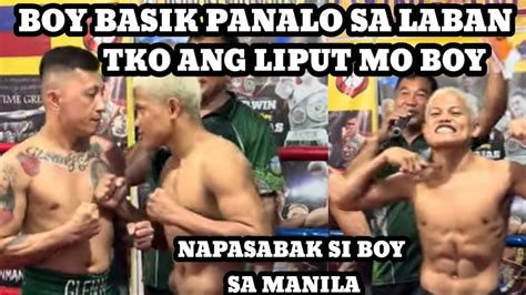 Dinurog Ni Boy Bagsik Ang Kalaban Panalo Via Tko Youtube