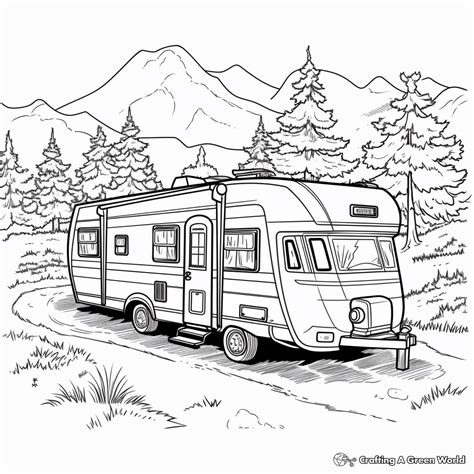 Camper And Rv Coloring Pages Free And Printable