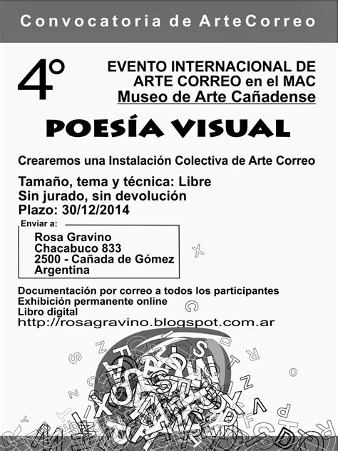 Rosa Gravino 4° Evento Internacional De Arte Correo En El Museo De