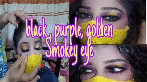 Black Purple And Golden Smokey Eye Tutorial Makeup Maryam Vlog