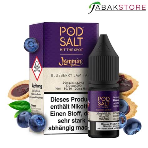 Pod Salt Ml Liquid Fusion Blueberry Jam Tart Mg