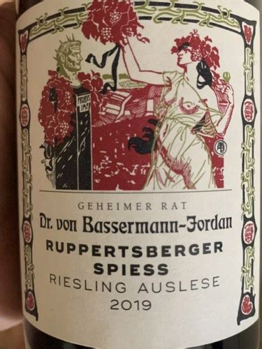 Dr Von Bassermann Jordan Ruppertsberger Spiess Riesling Auslese