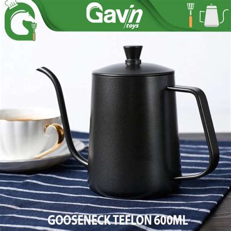 Jual Gooseneck Kettle 600ml Teko Leher Angsa Pour Over Coffee Manual