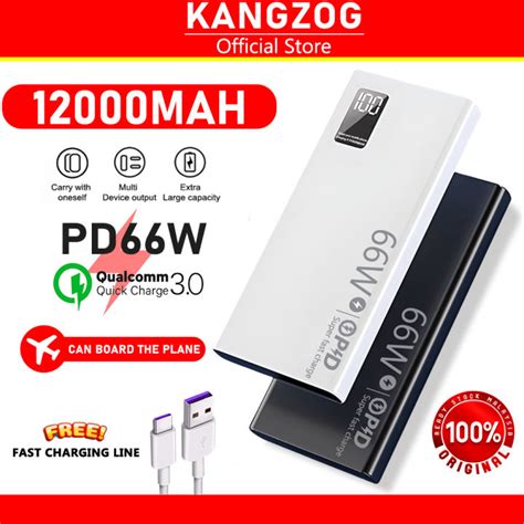 KANGZOG K7 Power Banks Fast Charging 66W 12000mAh 30000MAH 50000mah