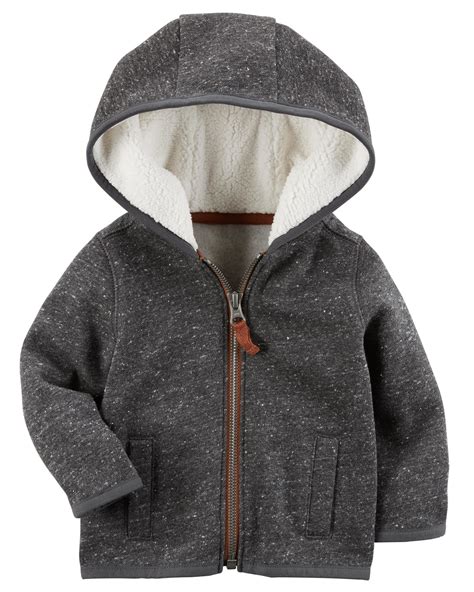 Baby Boy Zip Up Fleece Hoodie Sz 24m Carters Baby