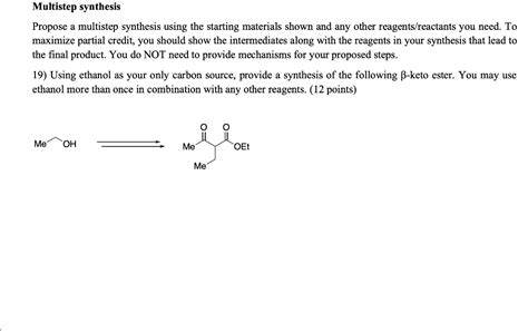 Solved Multistep Synthesis Propose A Multistep Synthesis Chegg