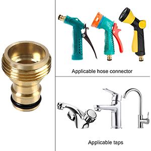 Hydrogarden Garden Hose Quick Connector Brass Quick Hose End Connector