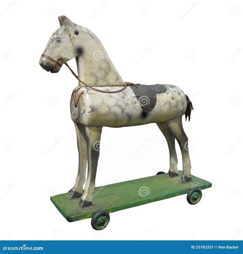 Vintage Wooden Hobby Horse Isolated. Stock Image - Image: 25783331