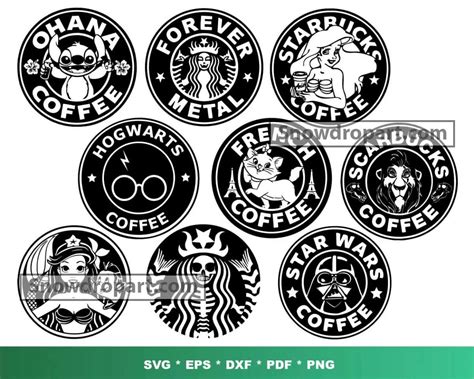 100 Starbucks Logo Svg Bundle Starbucks Svg Starbucks Logo Svg Snowdrop Art High Quality