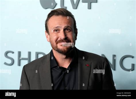 Jason Segel Poses At The Premiere Of The Apple Tv Series Shrinking