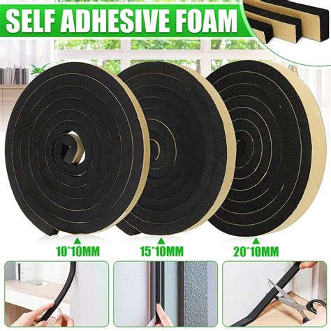 Foam Tape M Self Adhesive Soundproofing Sealing Strip Sound Proof Door