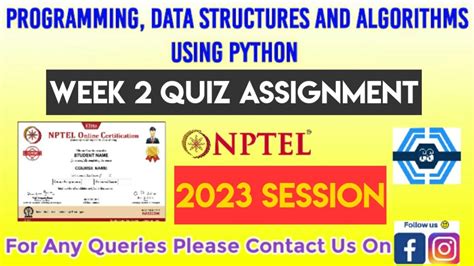 Programming Data Structures And Algorithms Using Python Week 2