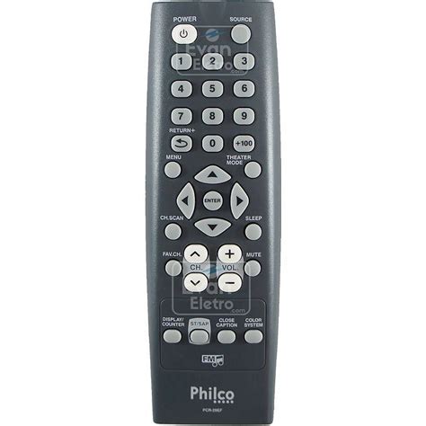 Controle Remoto Tv Philco Pcr Ef Tpc Tpf Evaneletro