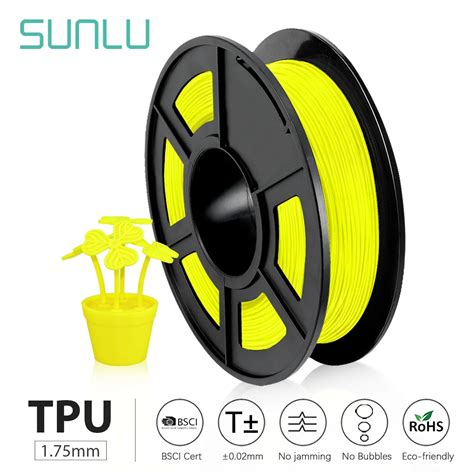 SUNLU TPU 0 5kg Flexible Filament With Full Color 1 75mm For Flexible