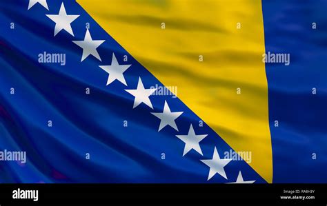 Bosnia And Herzegovina Flag Waving Flag Of Bosnia And Herzegovina 3d