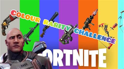 Fortnite Colour Rarity Challenge Fortnite Challenge YouTube