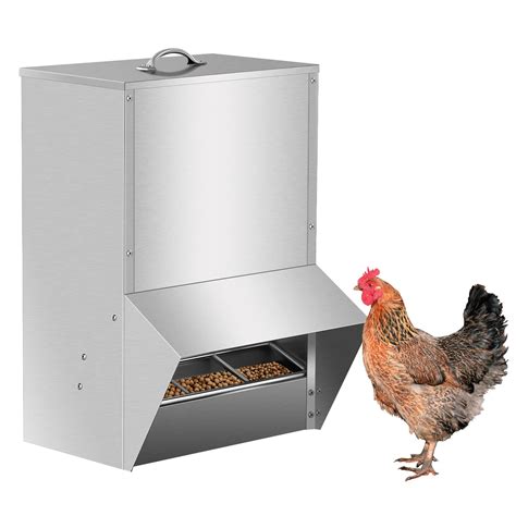 Buy Migoda Galvanized Poultry Feeder 50lbs Chicken Feeders No Waste