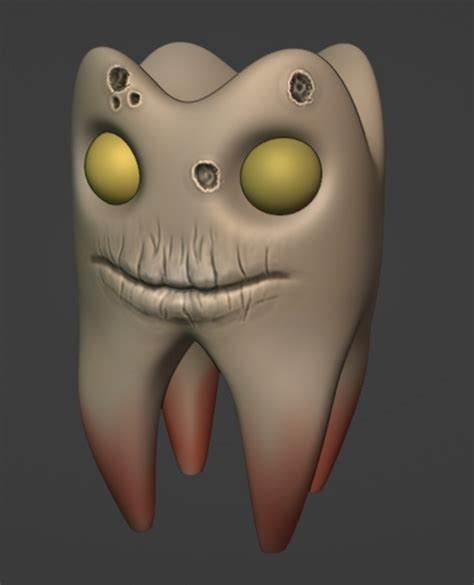 Stl File Tooth Monster Tooth Monster Pot 🦷・3d Print Design To Download・cults