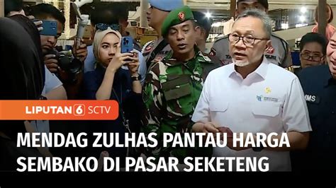 Blusukan Di Pasar Seketeng Mendag Zulhas Temukan Harga Kebutuhan Pokok