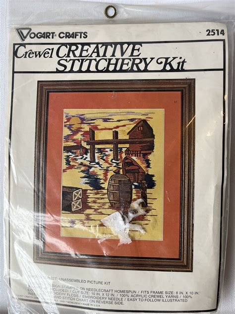 Vogart Crewel Creative Stitchery Kit Harbor Sunset Unassembled Picture