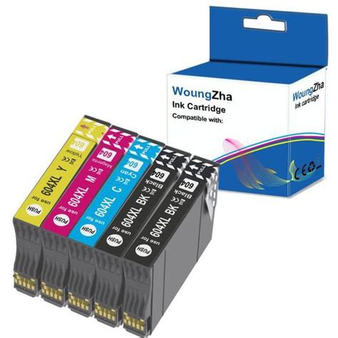 WOUNGZHA 5x 604XL Cartouche D Encre Compatible Avec Epson 604 604XL