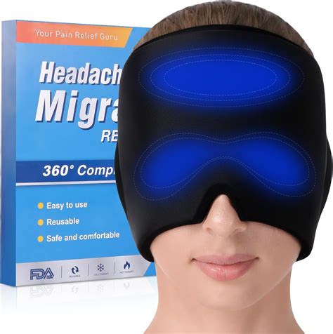 Amazon Yetulike Migraine Headache Relief Cap Perfect Hot And Cold Therapy Headache Hat