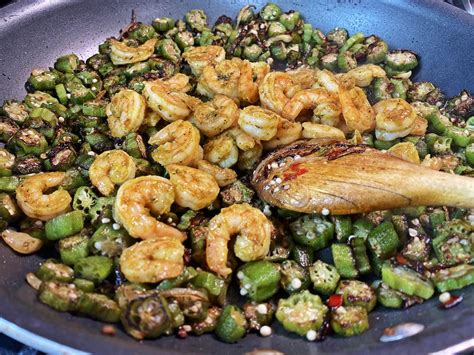 Fry Ochro Okra With Shrimp Caribbean Life