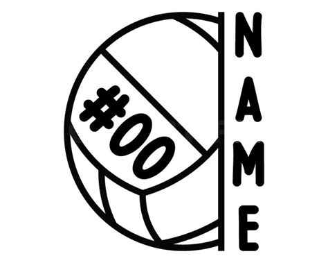 Half Volleyball Svg Clipart Image Cricut Svg Image Dxf Pdf Eps 
