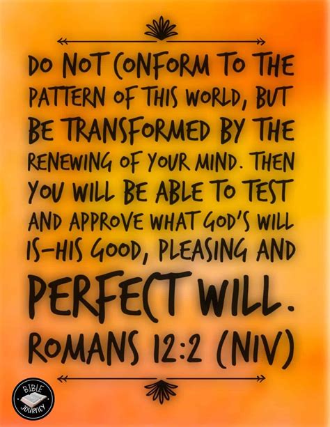 Romans 12:2 NIV - Picture Bible Verse