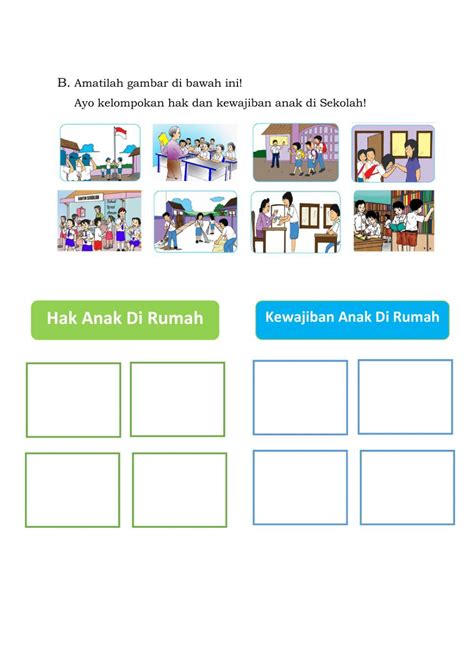 Hak Dan Kewajiban Anak Worksheet Alfabet