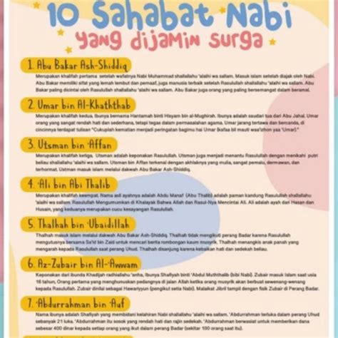 Jual Poster Sahabat Nabi Shallallahu Alaihi Wa Sallam Yg Dijamin