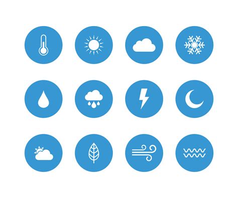 Set of Weather icons vector. Flat design style weather icons 41855726 ...