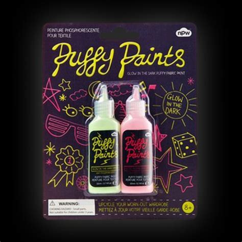 Twinpack Glow In The Dark Puffy Paint Fabric Paints