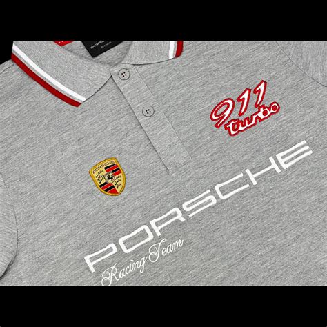 Porsche Polo Shirt 911 Turbo Grey Porsche Design Wap670h Men