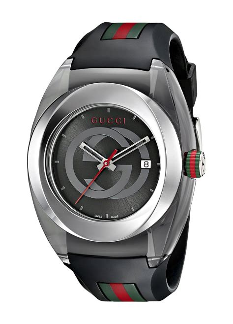 Brand New Gucci Sync Xxl Mens Stainless Steel Watch With Rubber Strap