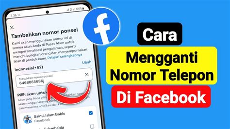 Cara Mengganti Nomor Telepon Di Facebook Perubahan Nomor