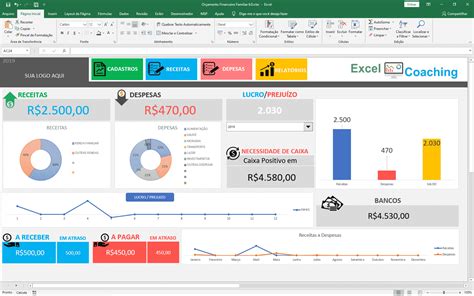 Planilha Controle De Or Amento Familiar E Pessoal Planilhas Excel