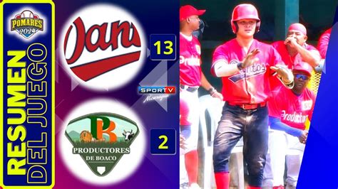 Dantos Vs Productores De Boaco RESUMEN Juego 1 POMARES 20 04 2024 YouTube