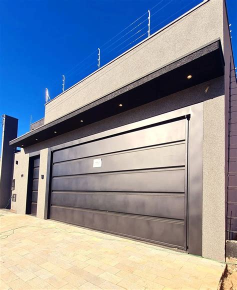 A Large Garage Door On The Side Of A Building