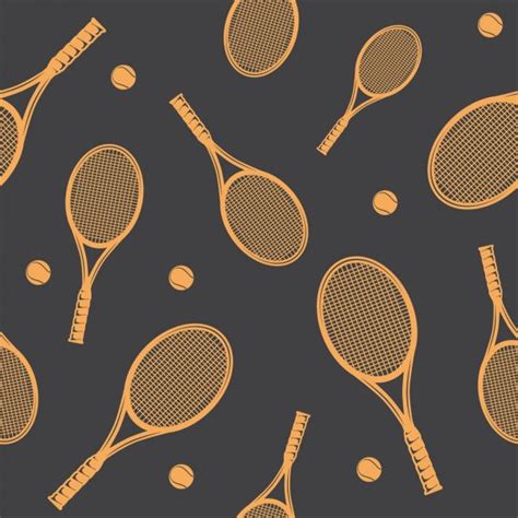 Tennis Rackets Seamless Pattern Stock Vector Image By ©chuhail 56686189