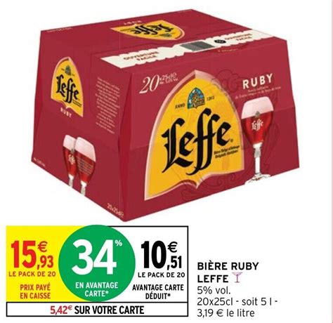 Promo Bi Re Ruby Leffe Chez Intermarch Hyper