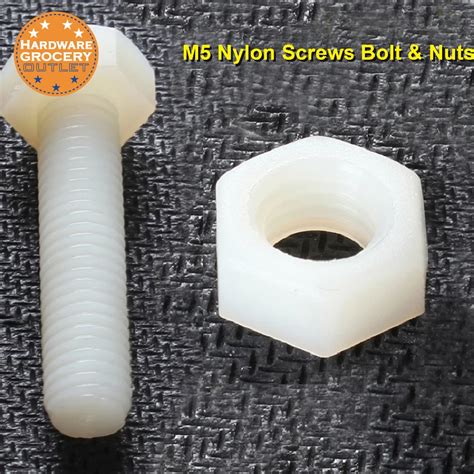 흰색 m5 x 15mm 20mm 25mm 30mm 스탠드 오프 나일론 나사 볼트 및 너트 세트 키트 상자 플라스틱 액세서리 구색 ...